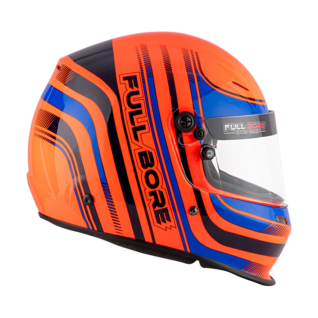 DBX -Fluro Orange Full Bore Helmet 2020 SNELL