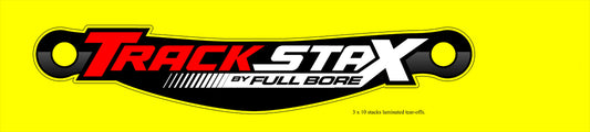 TrackStax Laminated Tear offs by Full Bore Race Gear